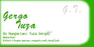 gergo tuza business card